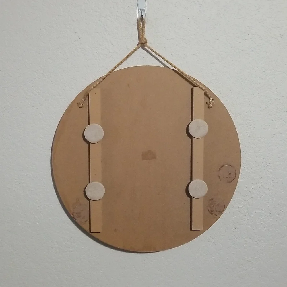 Simply Blessed Round Wall Plaque w/3D Metal Leaf Vines - Picture 2 of 4